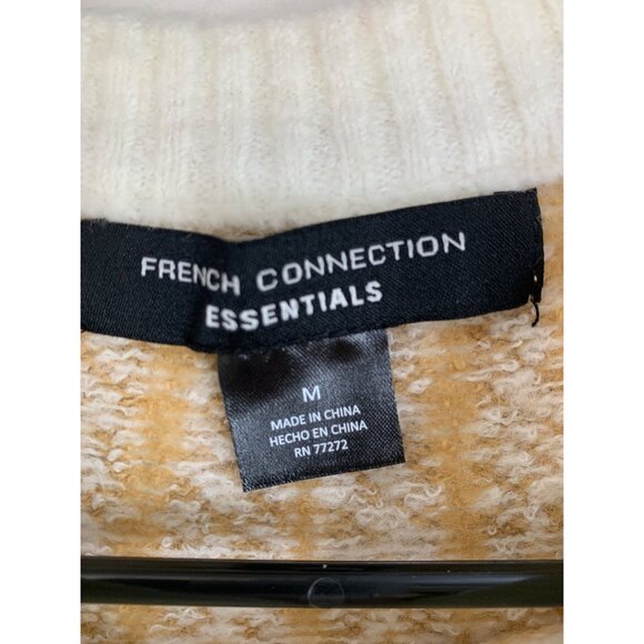 French Connection Essentials Fair Isle Tan Sweater M - Picture 4 of 7